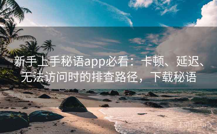 新手上手秘语app必看：卡顿、延迟、无法访问时的排查路径，下载秘语