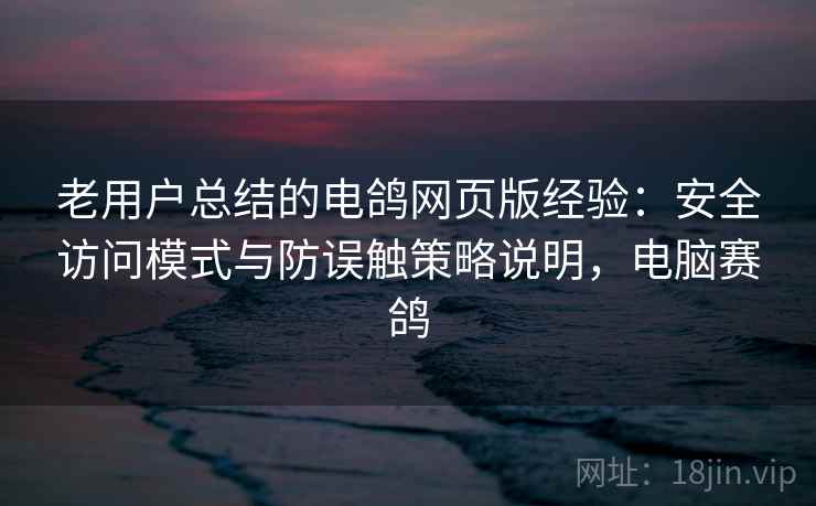 老用户总结的电鸽网页版经验：安全访问模式与防误触策略说明，电脑赛鸽