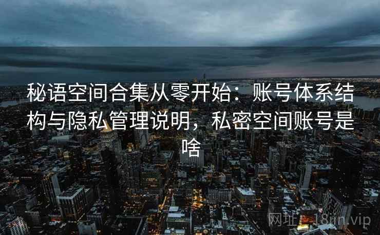 秘语空间合集从零开始：账号体系结构与隐私管理说明，私密空间账号是啥