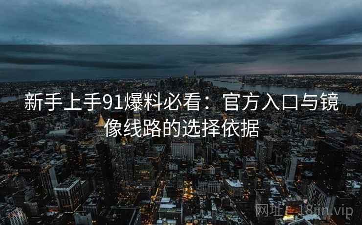 新手上手91爆料必看:官方入口与镜像线路的选择依据 新手上手91爆料必看:官方入口与镜像线路的选择依据