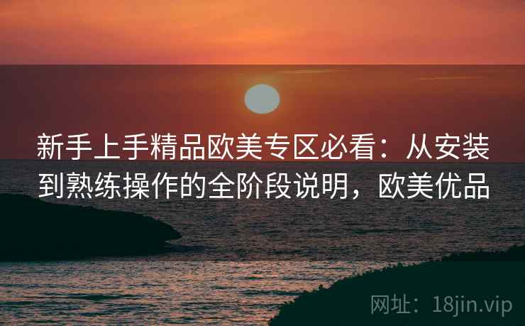新手上手精品欧美专区必看:从安装到熟练操作的全阶段说明,欧美优品 新手上手精品欧美专区必看:从安装到熟练操作的全阶段说明,欧美优品