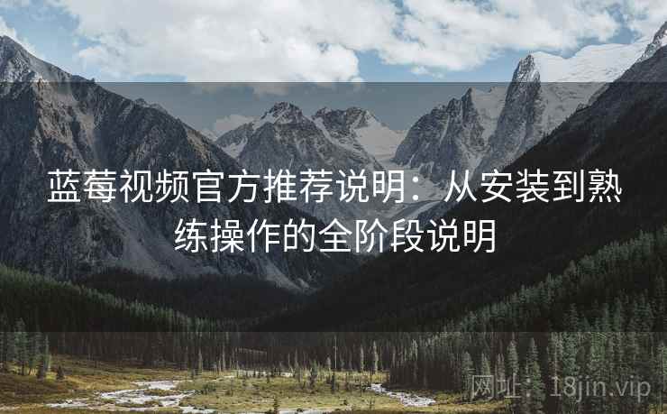 蓝莓视频官方推荐说明：从安装到熟练操作的全阶段说明